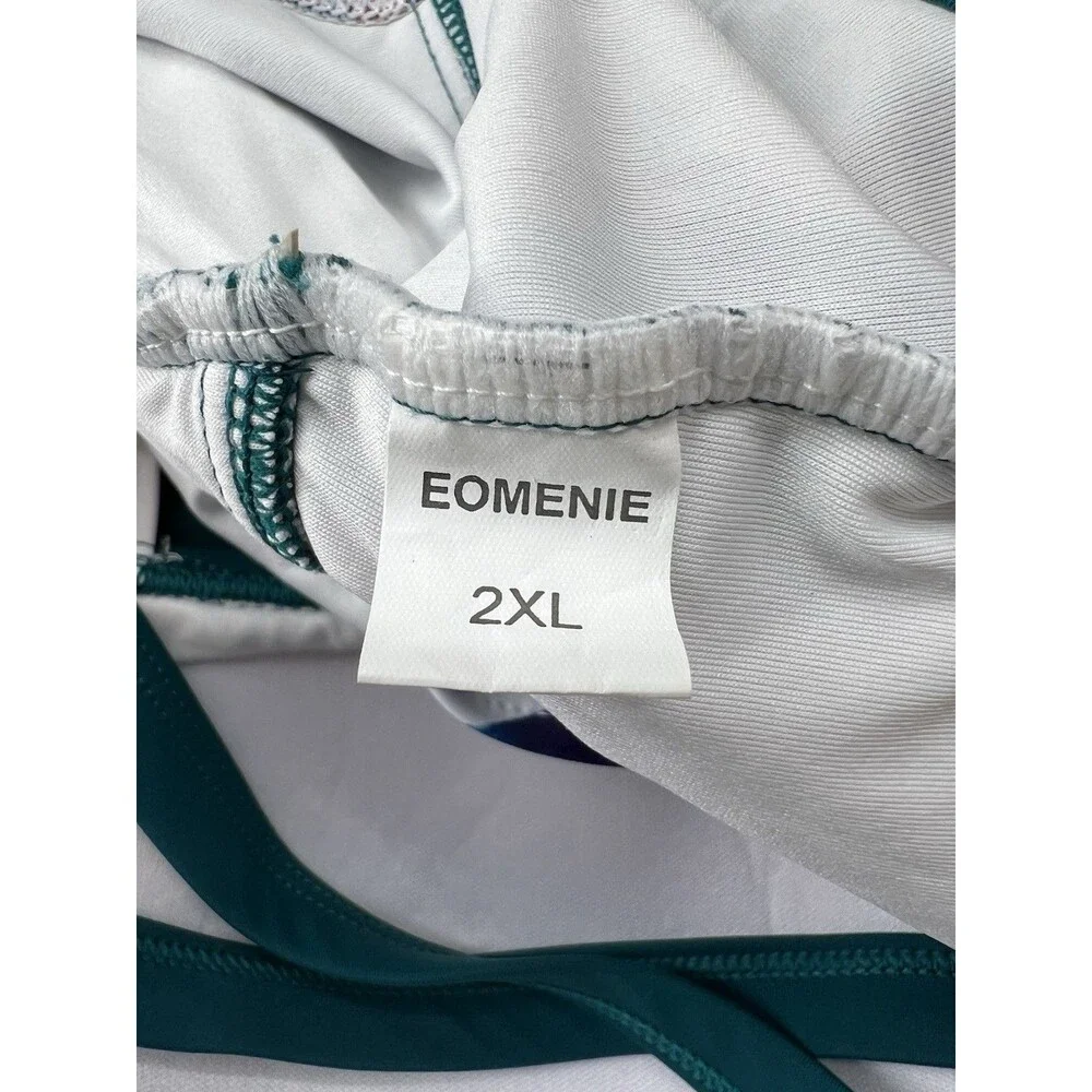 Eomenie Halter Conservative One-Piece Cutout Swimsuit Women's Size 2XL